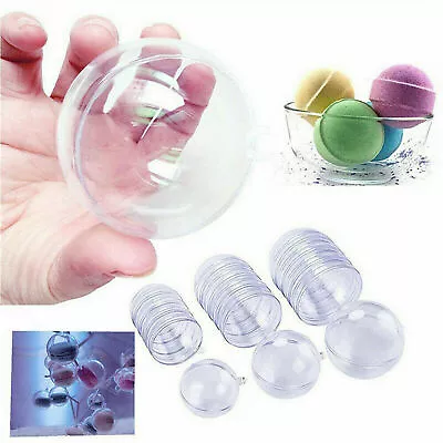 30x Clear Ball Fillable Plastic Baubles Clear Xmas Tree Decor Ornament Pendant • $13.49