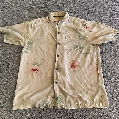 Tommy Bahama Shirt Mens Adult Small Tropical Silk Button Up Camp Casual • $19.46