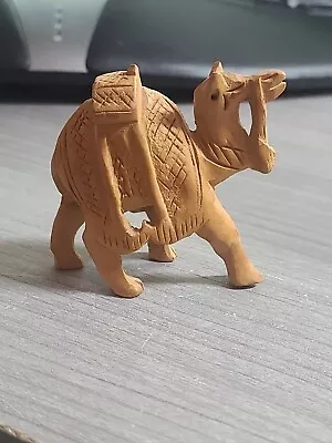 $15 • Buy Vintage Wood Hand Carved Camel Figurine 2  Tall