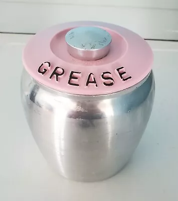 Vintage Rare Pink Kromex Grease Canister Container With Strainer Retro Kitchen • $59.95