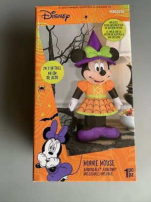 Gemmy Disney Minnie Mouse Airblown Inflatable Witch 26” Halloween Decoration New • $15.99