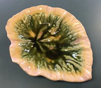 Antique Victorian Era 1800s MAJOLICA Etruscan Begonia Leaf Plate Dish GSH • $25