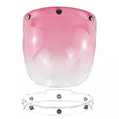 Motorcycle Helmet Visor Helmets Bubble Flip Up Motorcycles Cover Gradient Pink • $19.50