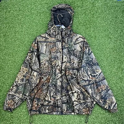 Cabelas Dry Plus Jacket Camo Hunting Hooded Full Zip Realtree Timber Mens XXL • $59.99