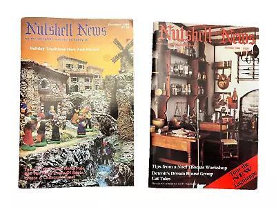 Magazines Nutshell News Dollhouse Miniatures Dec 1985 & Oct 1988 How To Crafts • $18.85