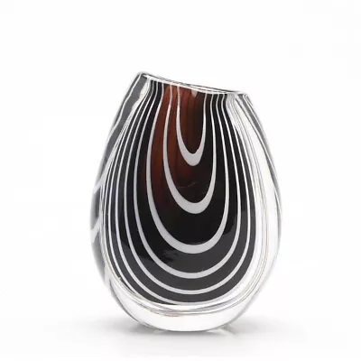 Vicke Lindstrand Zebra Vase Kosta Boda Art Glass • $390.91