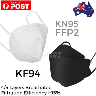 $36.99 • Buy KF94 N95 KN95 FFP2 Mask Certified Disposable Respirator 3D Face Masks 4/5 Layers