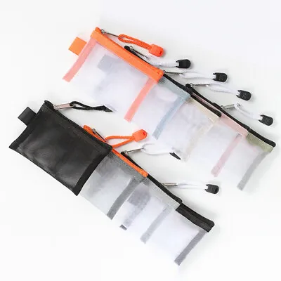 Durable Nylon Mesh Zipper Storage Pouch Bag Multi Purpose Storage Bag Home • $2.12