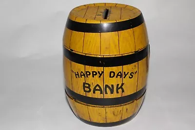 1950's J Chein Happy Days Barrel Bank Original • $19.95