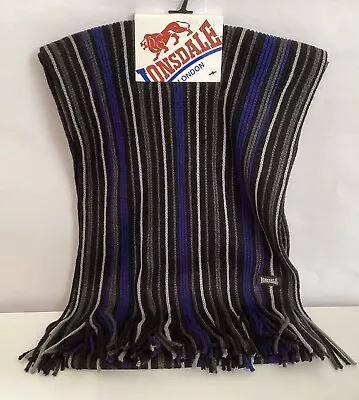 £3.99 • Buy Lonsdale College Scarf Black/grey One Size