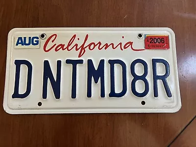 Earnhardt Inspired Man Cave Vintage California License 2006 Plate Tag D NTMD8R • $175