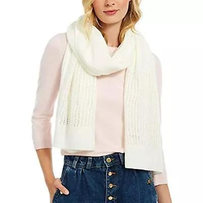 MSRP $44 DKNY Designer Logo Open-stitch-knit Blocked Scarf  One Size • $23.03