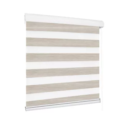 Marlow Blackout Zebra Roller Blind Curtains Double Window Sunshade 180x210 White • $111.13