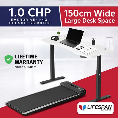 $1609 • Buy Lifespan Fitness WalkingPad M2 +ErgoDesk Auto Height Adjustable Desk White 150cm