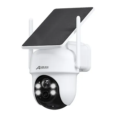 ANRAN 4MP HD Wireless Solar Security Camera 360° PTZ WIFI Battery Camera Outdoor • $46.74