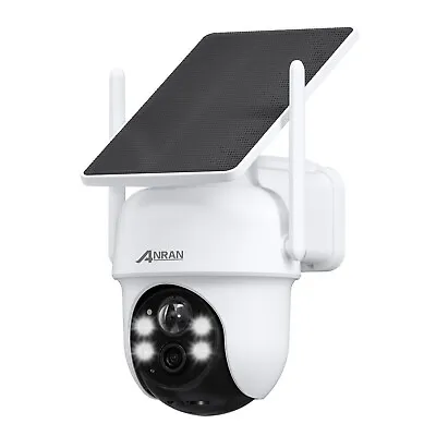 ANRAN Security Camera Wireless WiFi 4MP Solar Battery Powered Motion Detection • £49.99