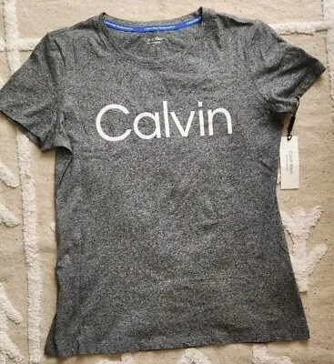 Calvin Klein Performance T-Shirt Women's GrayCottonShort Sleevesz Medium.  • $22