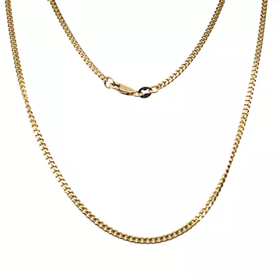 9CT YELLOW GOLD 46CM CURB LINK CHAIN TW 5.6g • $675