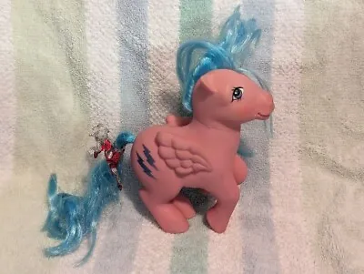 Vtg My Little Pony FIREFLY MLP G1 Hasbro Hong Kong Pink Hair Lightning Bolts '83 • $9.99