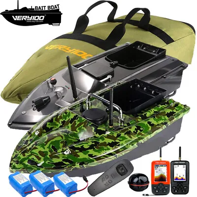500M Wireless Bait Boat Carp Fishing RC Toy Boat GPS Sonar Sensor FishfinderBag • $230.99