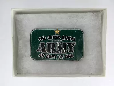 The United States Army  An Army Of One  Est. 1775 Belt Buckle Acrylic & Metal EC • $18.95