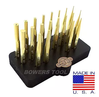 $107.87 • Buy Grace 20pc Brass Gunsmith Punch Set Gun Care Pin Roll Spring MADE IN USA