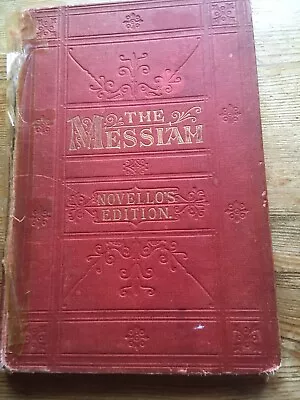 The Messiah Handel Novello's Edition Vocal Score Hardback Cloth 1901 Book • £10