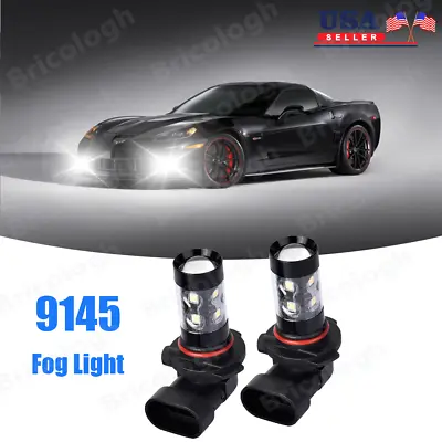 LED Fog Light Bulbs Conversion Kit 6000K Super White For 2005 - 2013 Corvette C6 • $9.28