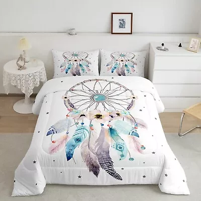 Dream Catcher Bedding Set Queen Size GirlsFloral Flower Comforter Set Cherry... • $103.88