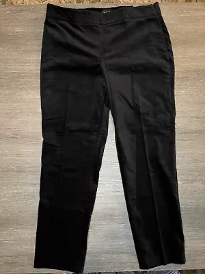 Talbots Women’s Size 10P Black Slim Ankle Pants Side Zip Velvet NWT MSRP $119 • $19.45