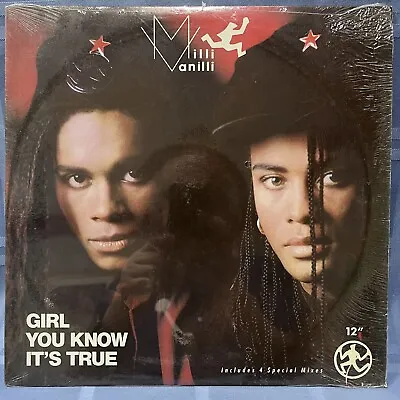 Milli Vanilli “Girl You Know It's True” 1988 Vinyl 12  Maxi Single Shrink Wrap! • $14.99