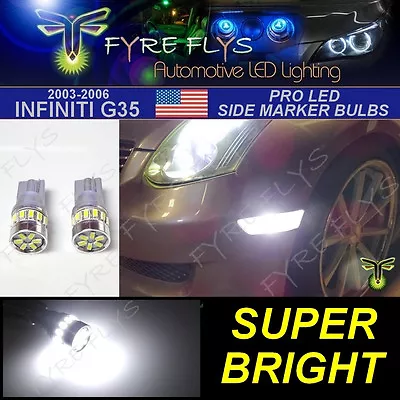 2 Super Bright White LED Lights Side Marker Bulbs For 2003-2006 Infiniti G35 #Q7 • $10.98