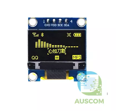 $9.80 • Buy OLED Display 0.96  128x64 Yellow I2C IIC SSD1306 Arduino Raspberry Pi