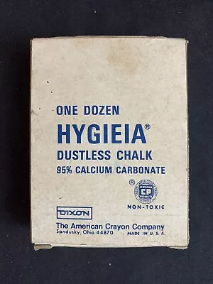 Vintage Hygieia Dustless Chalk Dixon The American Crayon Company • $19.99