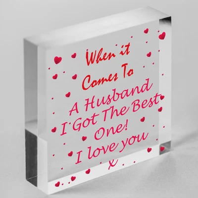 $36.73 • Buy Gift For Husband Birthday Valentines Day Gift Engraved Heart Gift For Him Love