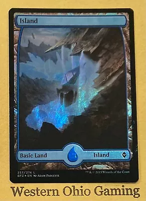 Magic The Gathering Battle For Zendikar Island #257/274 Full Art Foil Land MTG • $6.99