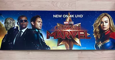 2019 Captain Marvel 25 X8  Vinyl Store Promo Poster 4K UHD DVD Banner • $10