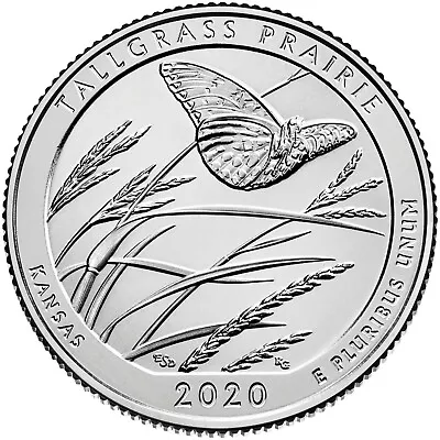 2020 P Tallgrass Prairie Kansas ATB National Park Quarters  U.S. Mint Coins • $1.90