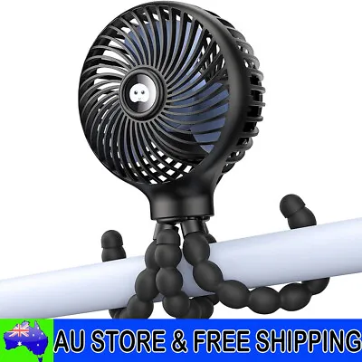 $23.89 • Buy Clip On Fan Handheld USB Mini Cooling Desk Stroller Pram Cot Car Portable AU