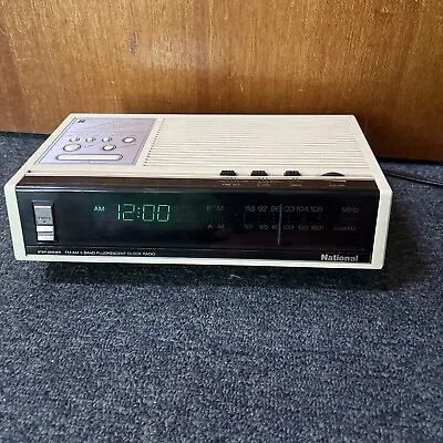 Vintage National RC-6130BA Florescent Alarm Clock AM/FM Radio • $59.99