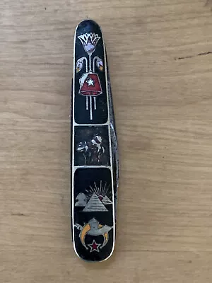 Vintage Voos? Enamel Shriners Freemasons Pocket Pen Knife • $124.99