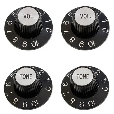 NEW VOLUME & TONE Witch Hat Knobs For USA Split Shaft Pots Gibson Epiphone BLACK • $14.99