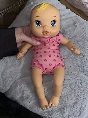 Baby Alive Luv N Snuggle 13  Thumb Sucker Soft Doll Blonde Hair Blue Eyes • $30