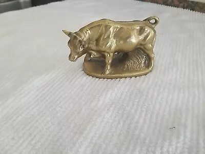 Vintage PM Craftsman Single Bookend Or Figure Brass Bull Labeled Made In USA • $12.99