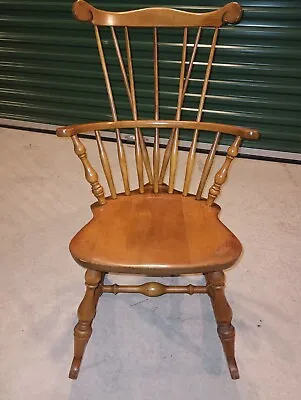 Vintage Wooden Colonial S Bent Brothers Rocking Chair With Arm Nursing Mother • $375