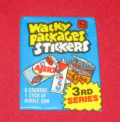 1980 Vintage Wacky Packages Series 3 Unopened Blue Pack In Excellent Condition • $7.95