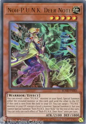 BLMR-EN066 Noh-P.U.N.K. Deer Note :: Ultra Rare 1st Edition Mint YuGiOh Card • £0.99