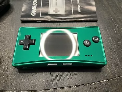 GREEN NINTENDO GAME BOY MICRO OXY-EUR COMPLETE IN BOX W/ CHARGER! VGC RARE HTF • $499.99