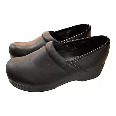 Skechers Tone-Ups Clogs Womens US 9 Black Leather Work Comfort Casual Toning • $23.88