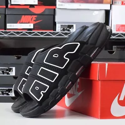 Nike Air More Uptempo Slide Black White DV2137-001 Multi Size NEW • $99.97